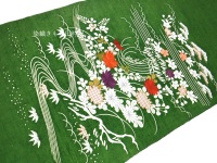 京刺繍染め九寸帯「御所解き」紬地　田村屋